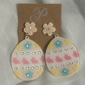 Plunder Bunny Egg Dangle Earrings - Pink & Pastel